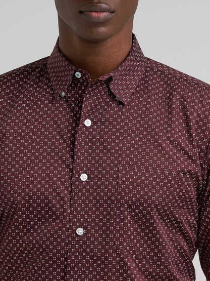 Wrangler Cody Johnson Wine One Pocket Button Down Shirt