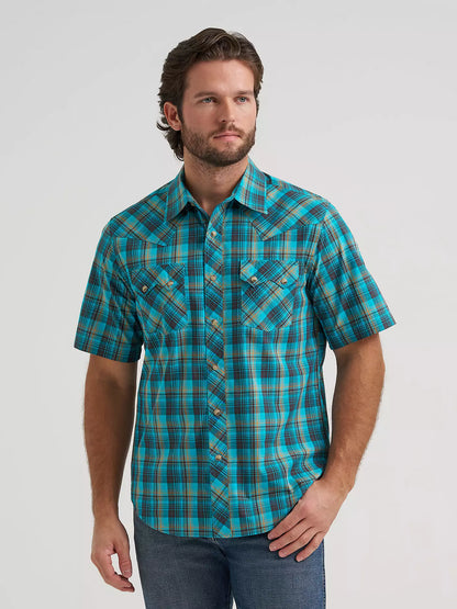 Wrangler Retro Lagoon Short Sleeve Snap Shirt