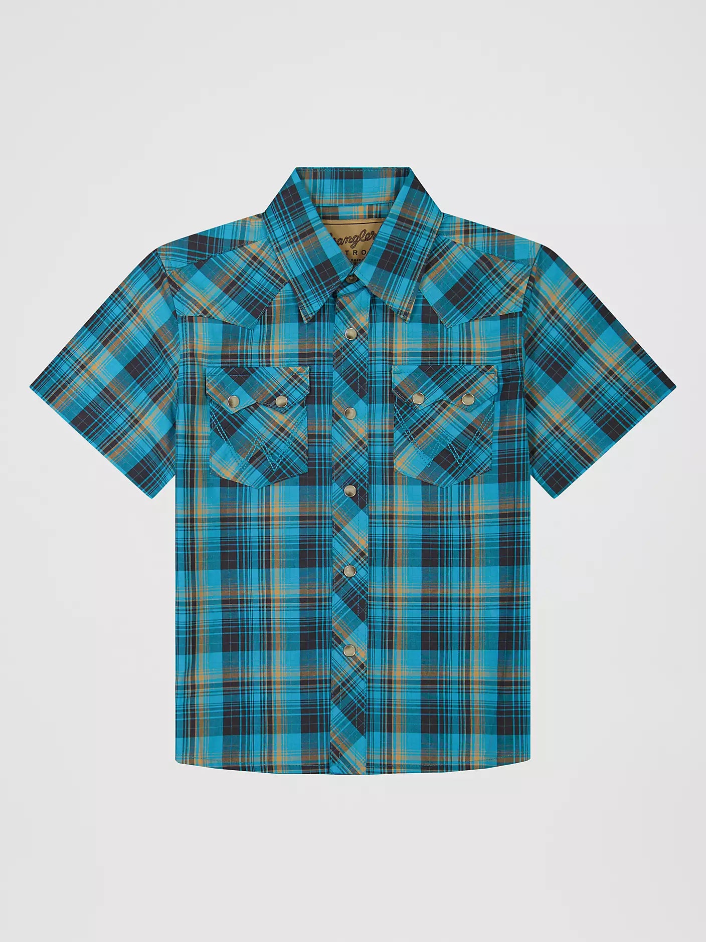 Wrangler Retro Lagoon Short Sleeve Western Snap Shirt