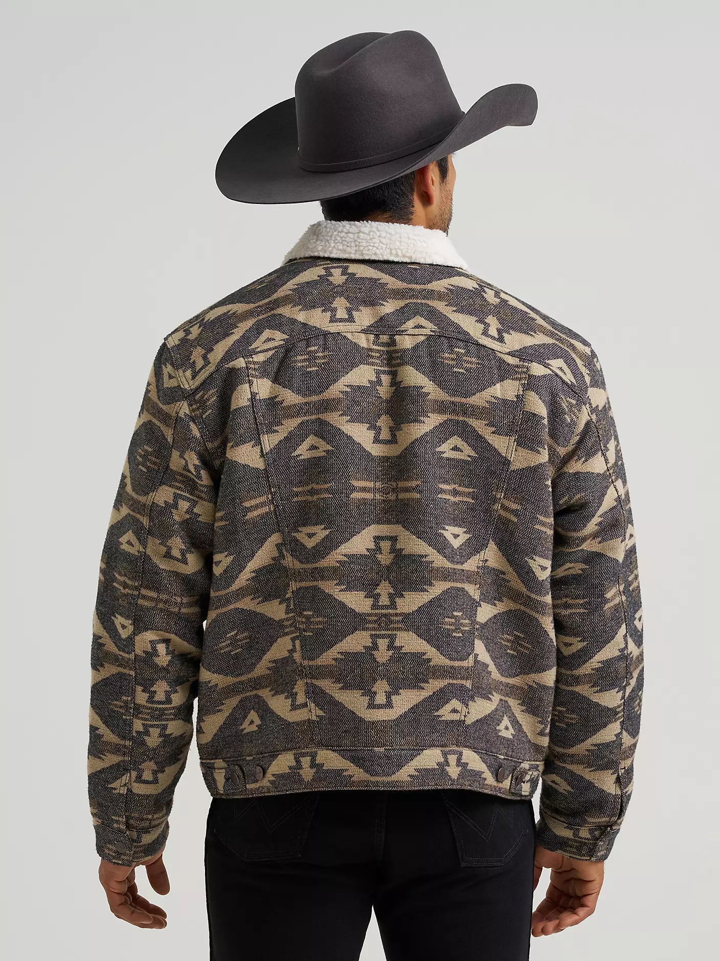 Wrangler Elmwood Sherpa Lined Jacquard Print Jacket