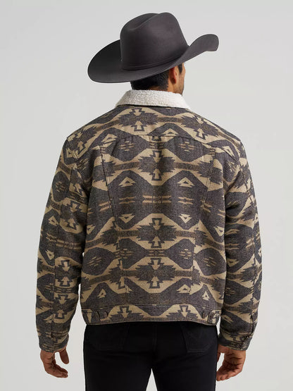 Wrangler Elmwood Sherpa Lined Jacquard Print Jacket