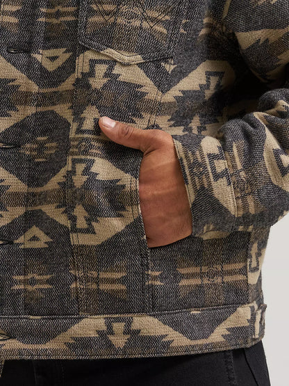 Wrangler Elmwood Sherpa Lined Jacquard Print Jacket