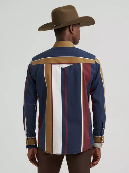 Wrangler Vintage-Inspired Brushpopper Western Snap Workshirt