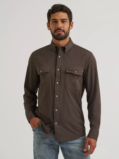 Wrangler All Terrain Gear Turkish Coffee Men's Technical Shirt