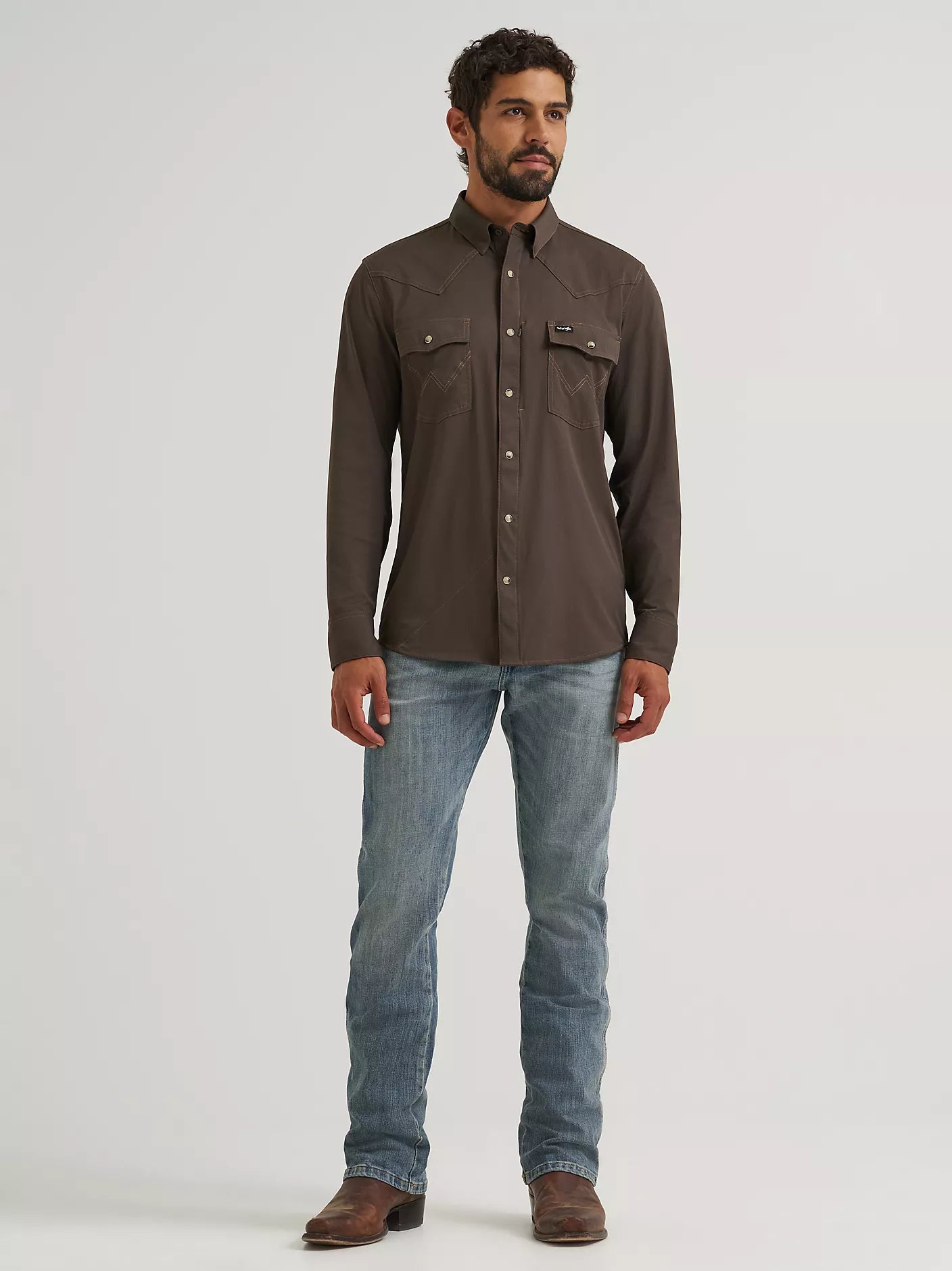 Wrangler All Terrain Gear Turkish Coffee Men's Technical Shirt