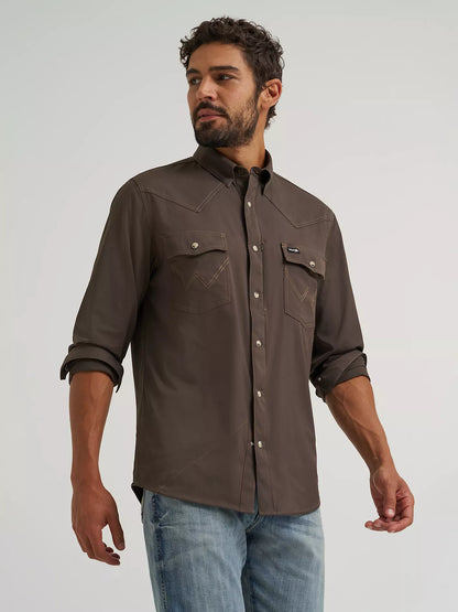 Wrangler All Terrain Gear Turkish Coffee Men's Technical Shirt