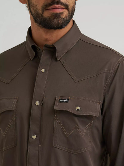 Wrangler All Terrain Gear Turkish Coffee Men's Technical Shirt