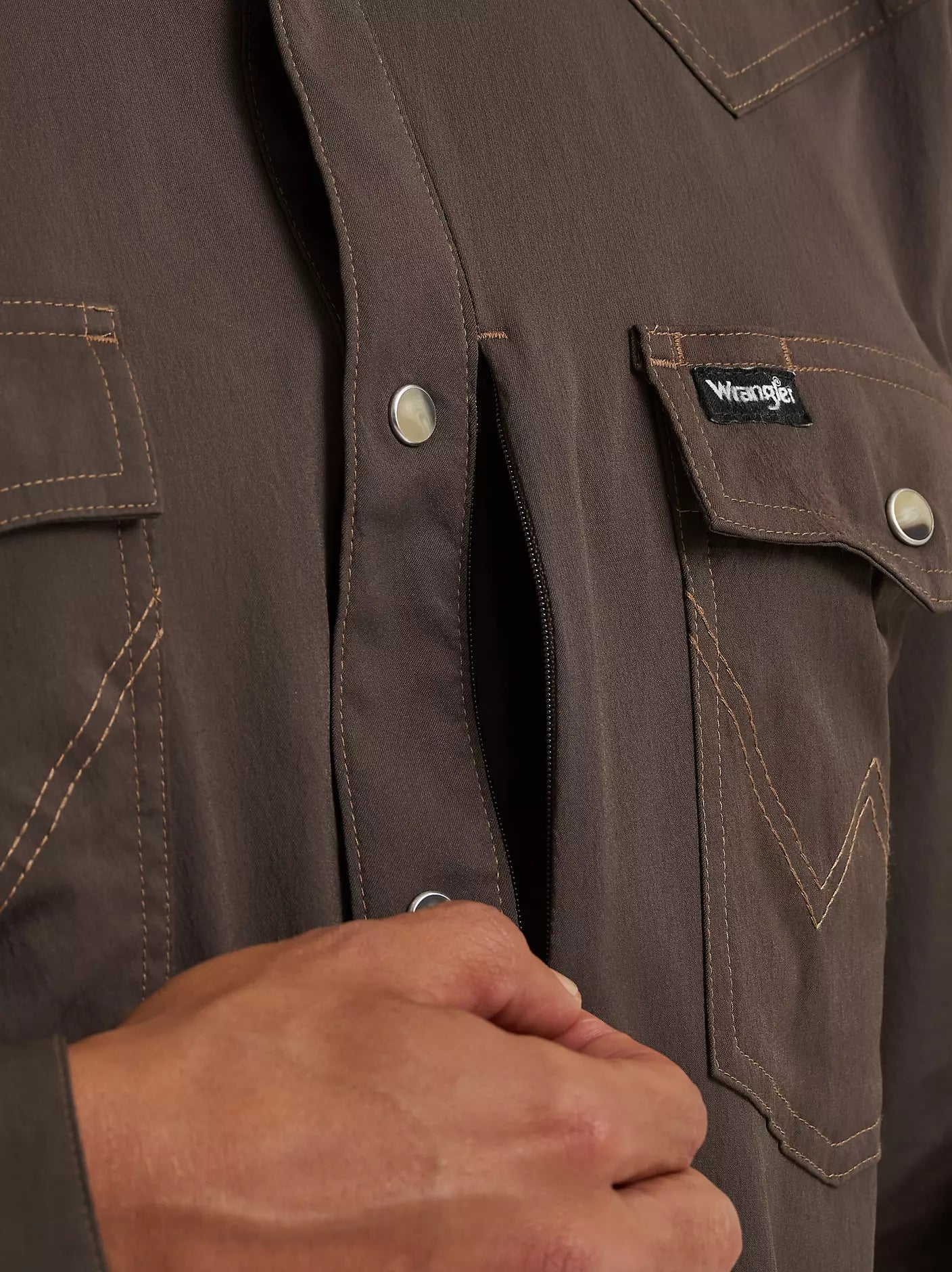 Wrangler All Terrain Gear Turkish Coffee Men's Technical Shirt