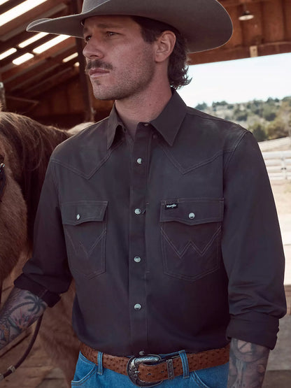 Wrangler All Terrain Gear Turkish Coffee Men's Technical Shirt