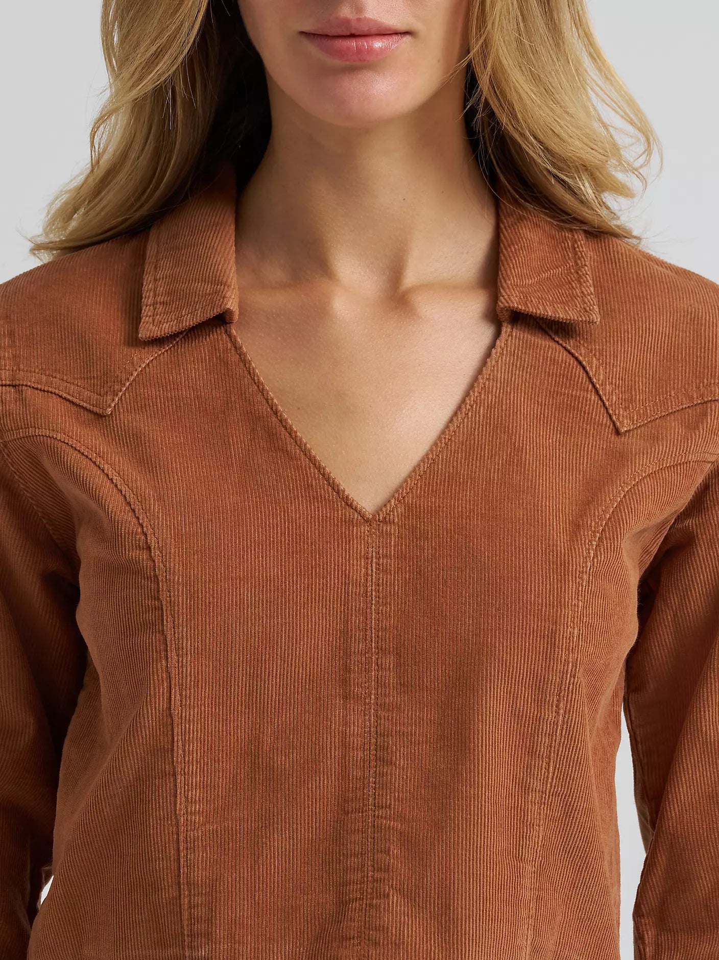Wrangler Brown Prairie Popover Corduroy Shirt