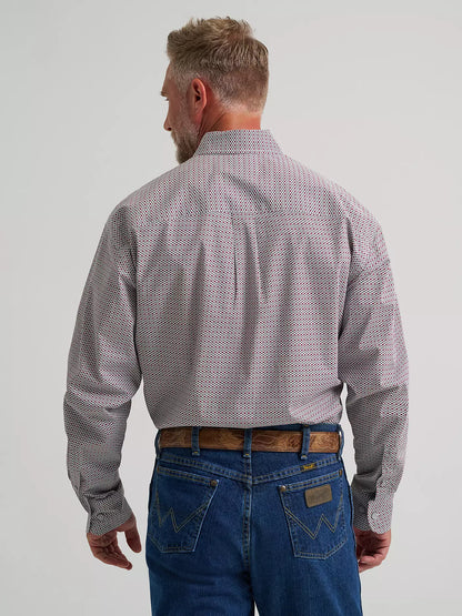 Wrangler George Strait Grey Spur Long Sleeve Button Down One Pocket Shirt