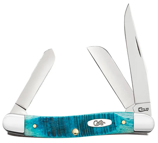 Case Sawcut Jig Caribbean Blue Bone Medium Stockman