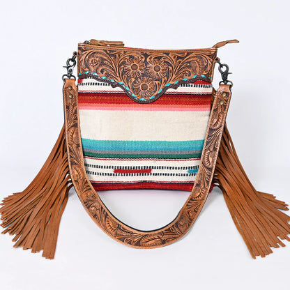 MAE SERAPE TOOLED BLANKET MESSENGER BAG