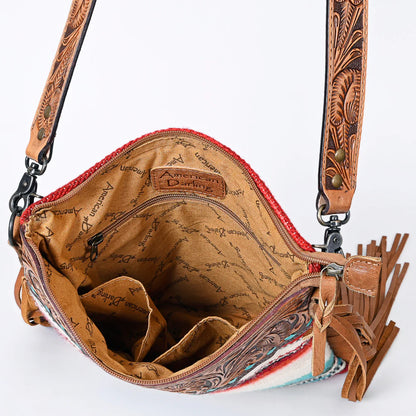 MAE SERAPE TOOLED BLANKET MESSENGER BAG