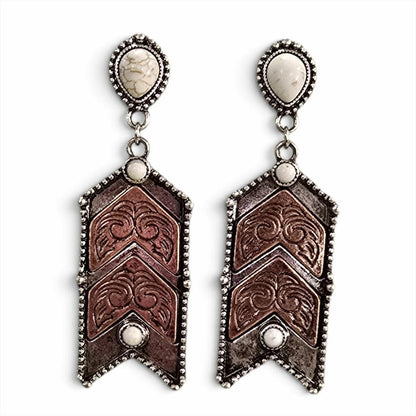 Silver & Bronze Arrow Earrings