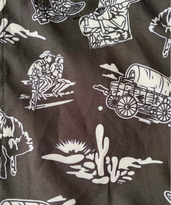 Infant Boys Outlaw Print Pearl Snap Shirt