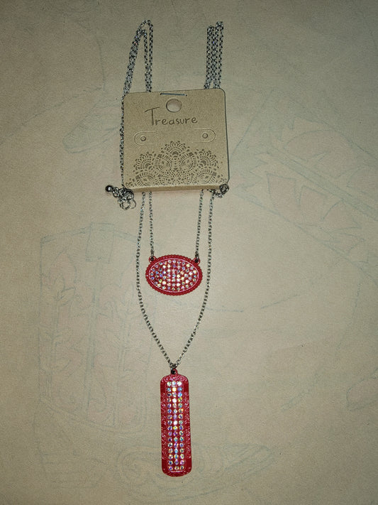 RED DOUBLE NECKLACE