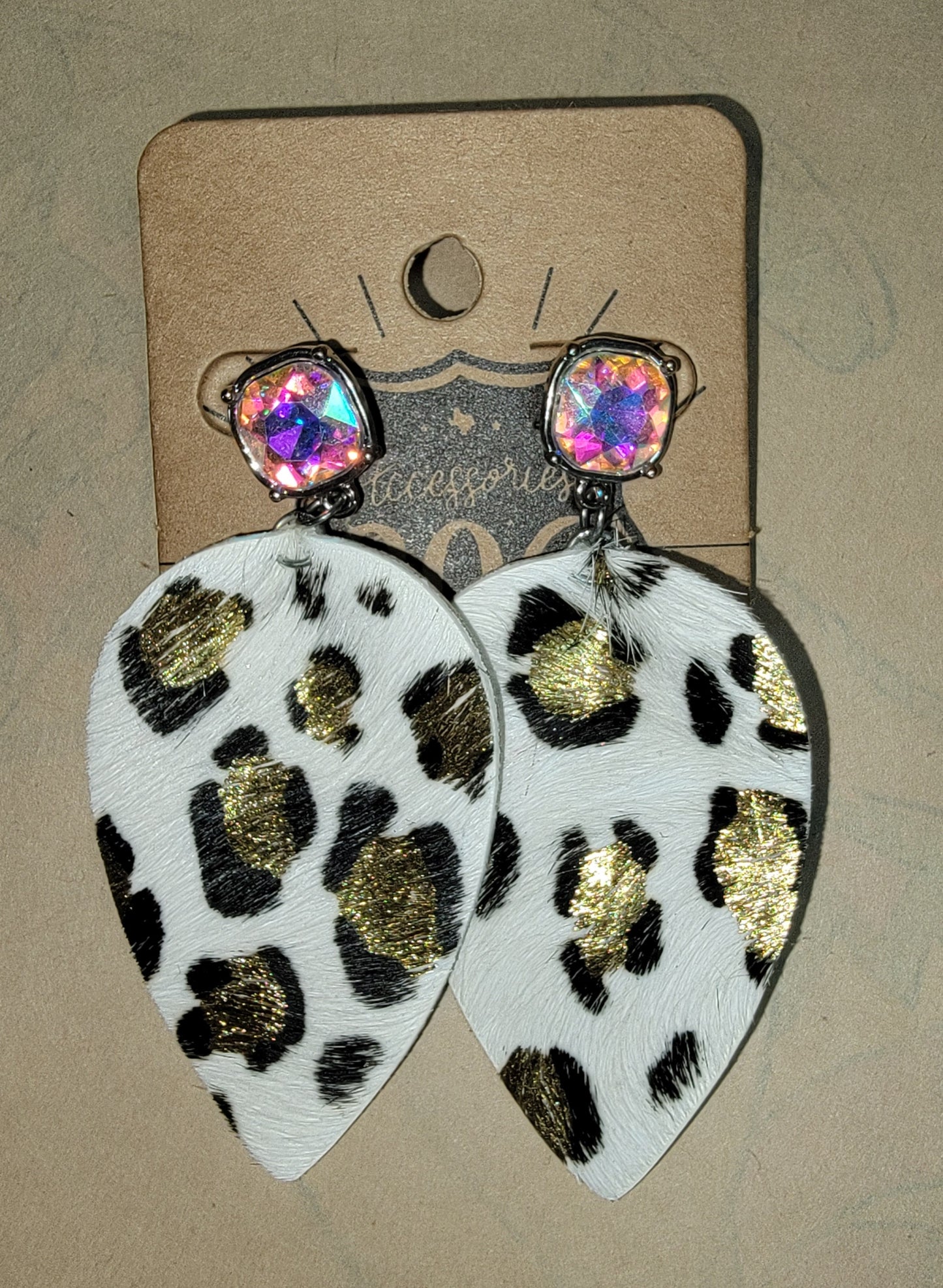 Leopard Dangle Earrings