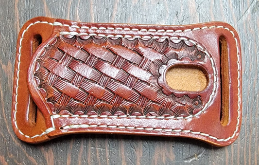 BASKET WEAVE SIDE THUMB KNIFE SHEATH