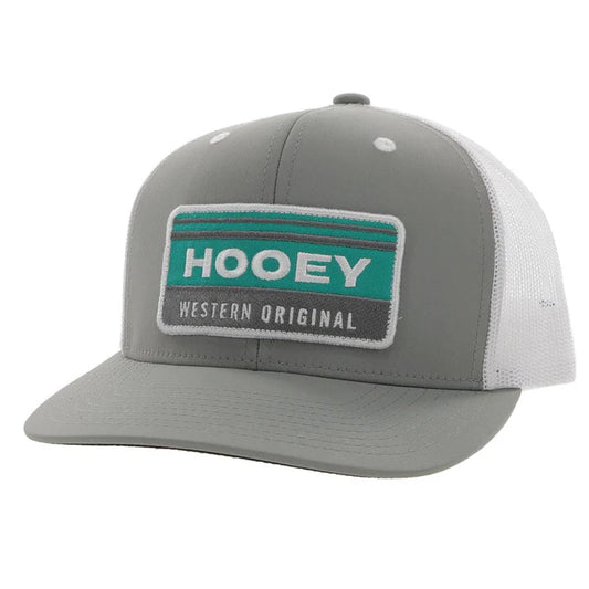 HOOEY "HORIZON" GREY, WHITE AND TURQUOISE HAT