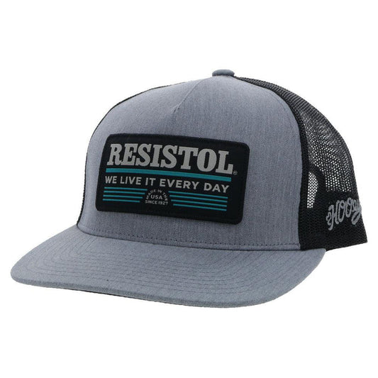 HOOEY "RESISTOL" GREY/BLACK HAT