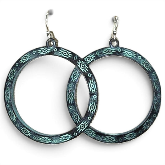 Aztec Hoop Earrings