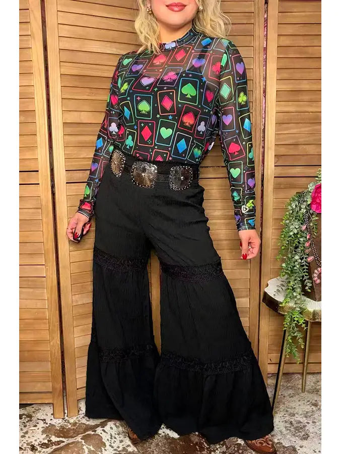 Western Ranch Vintage Sheer Card Top