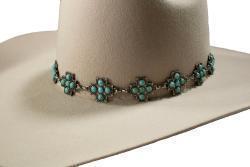 Turquoise Cross Hatband