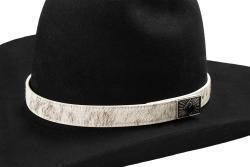 3D Black & White Calf Hair Hat Band