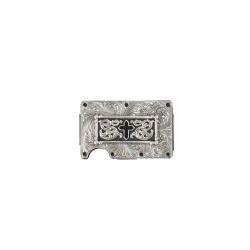 Silver & Black Cross Utility Wallet