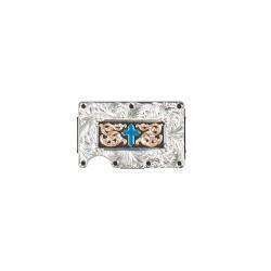 Silver Turquoise Cross Utility Wallet