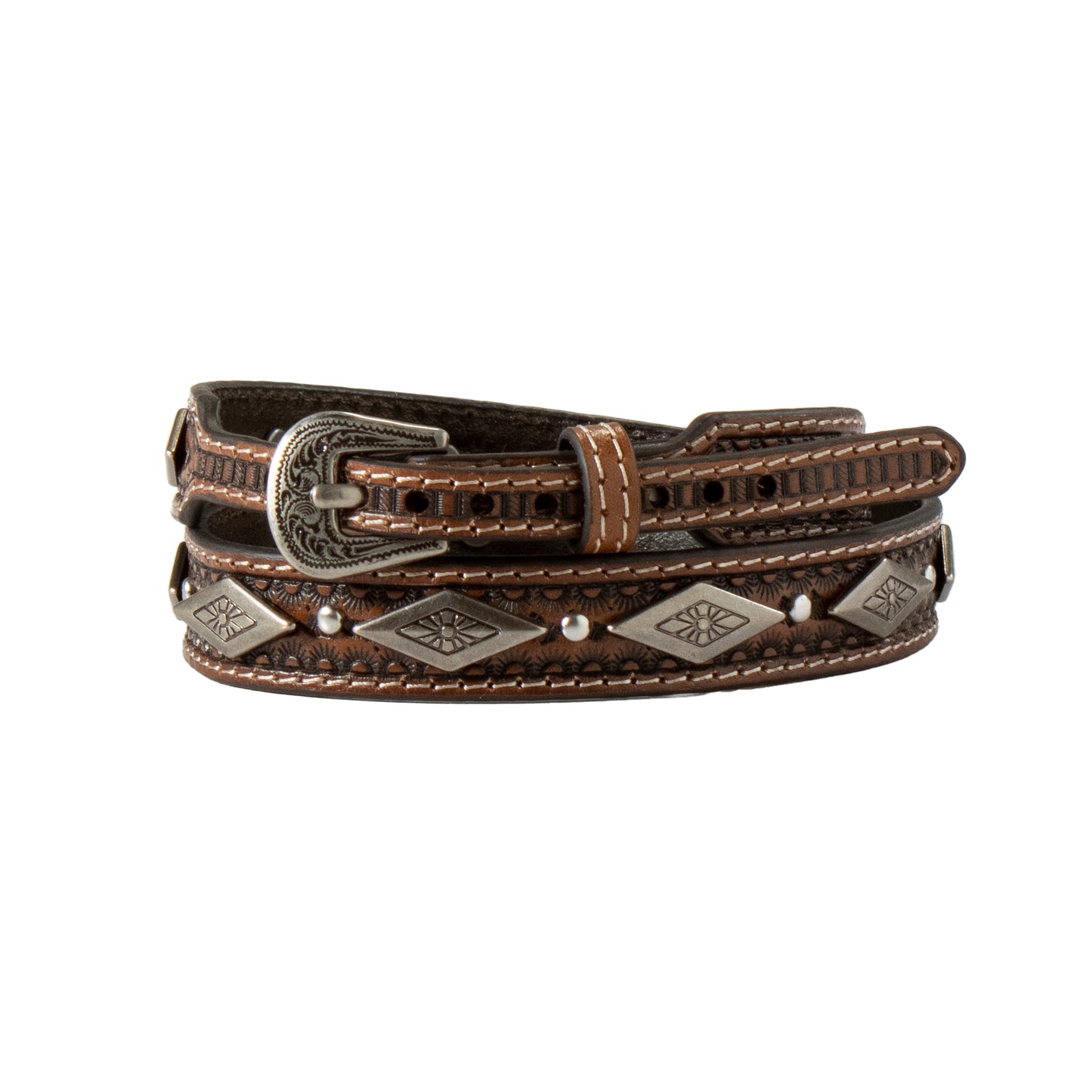 Brown Tri Concho Hatband