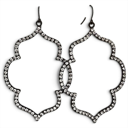 Rhinestone Curve Earrings