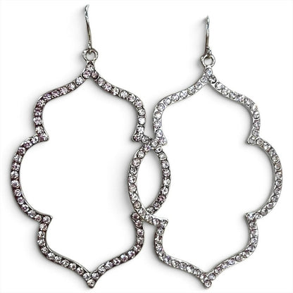 Rhinestone Curve Earrings
