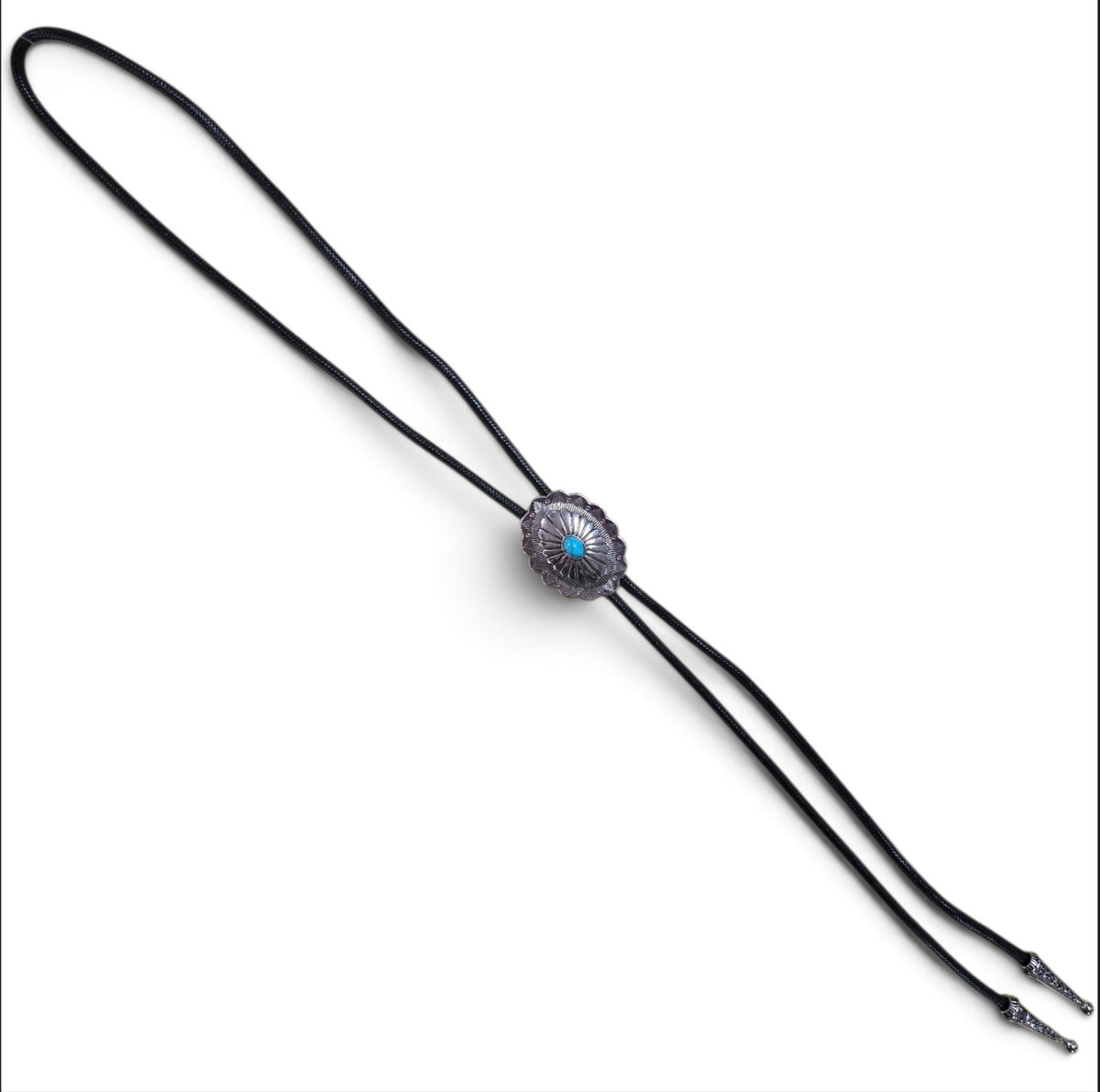 Turquoise Concho Western Bolo Tie