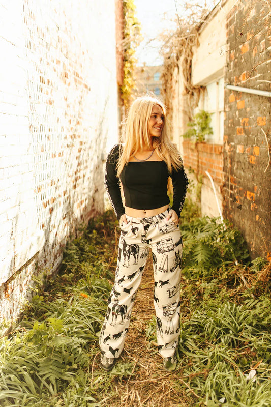 CUT IT WESTERN CROP TOP