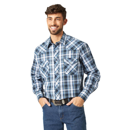 Wrangler Men's Sport Western Long Sleeve Snap Shirt