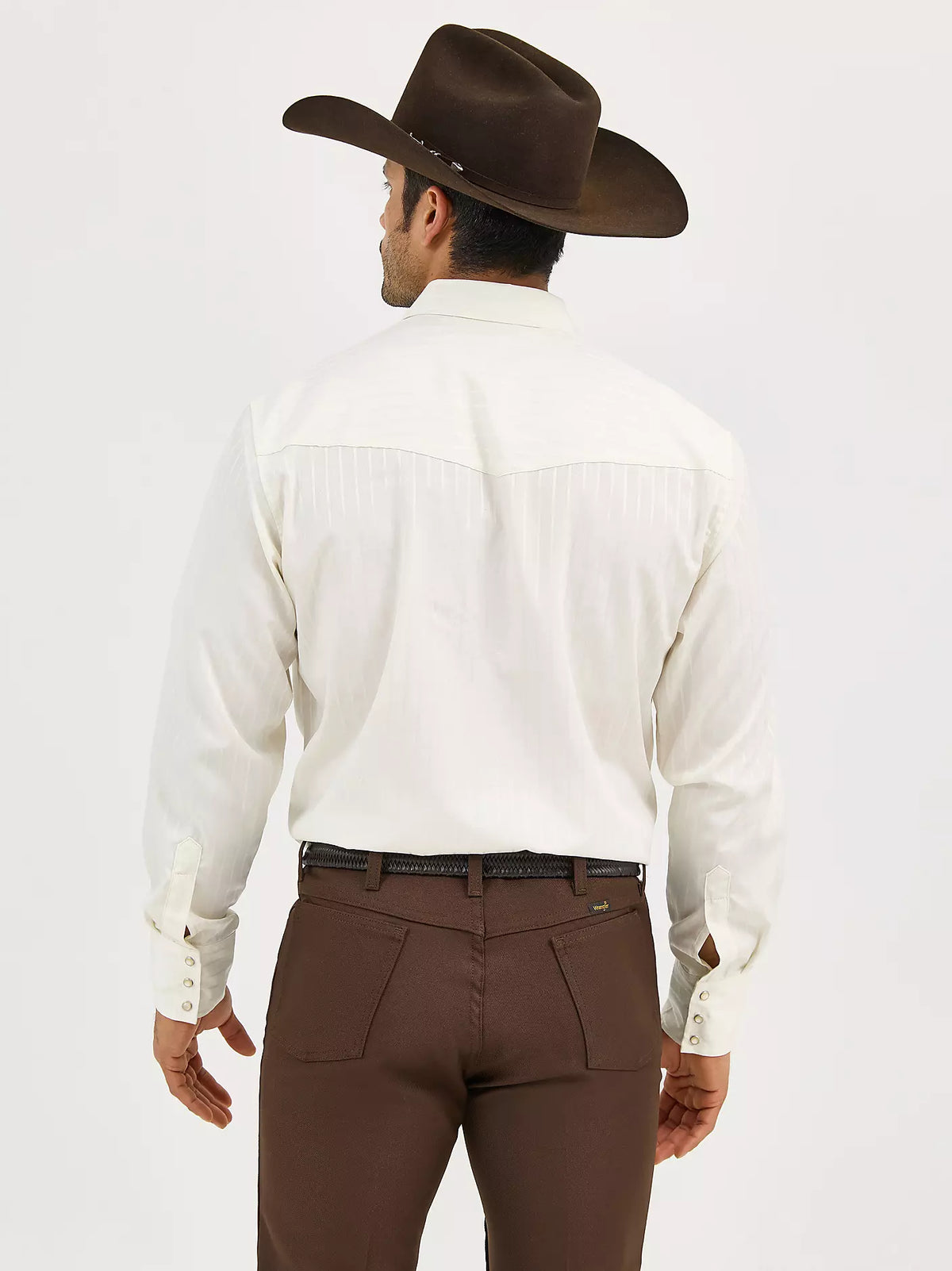 Wrangler Men's Cream Sport Western Snap Shirt
