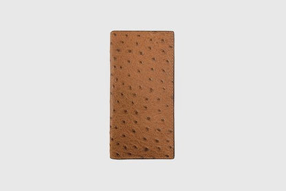 TAN OSTRICH PRINT RODEO WALLET