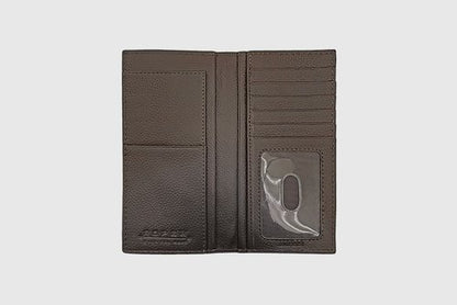 COCOA BROWN OSTRICH PRINT RODEO WALLET