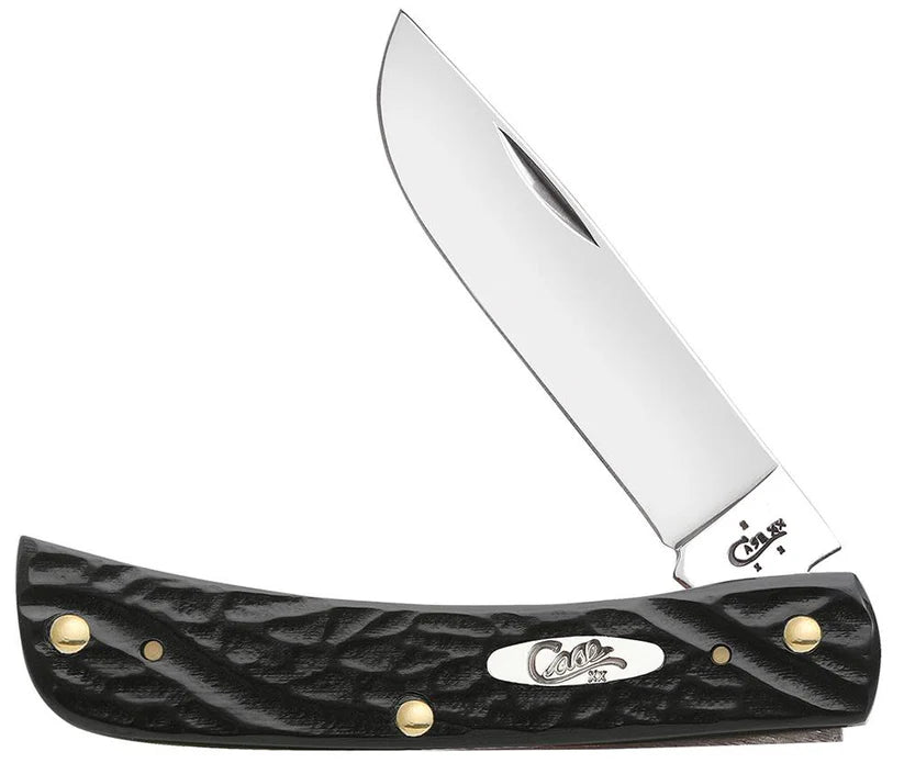 Case Jigged Rough Black Synthetic Sod Buster Jr