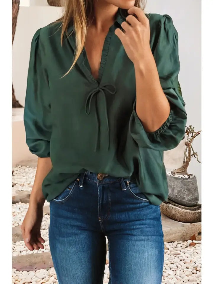 Green Casual Solid Shirt
