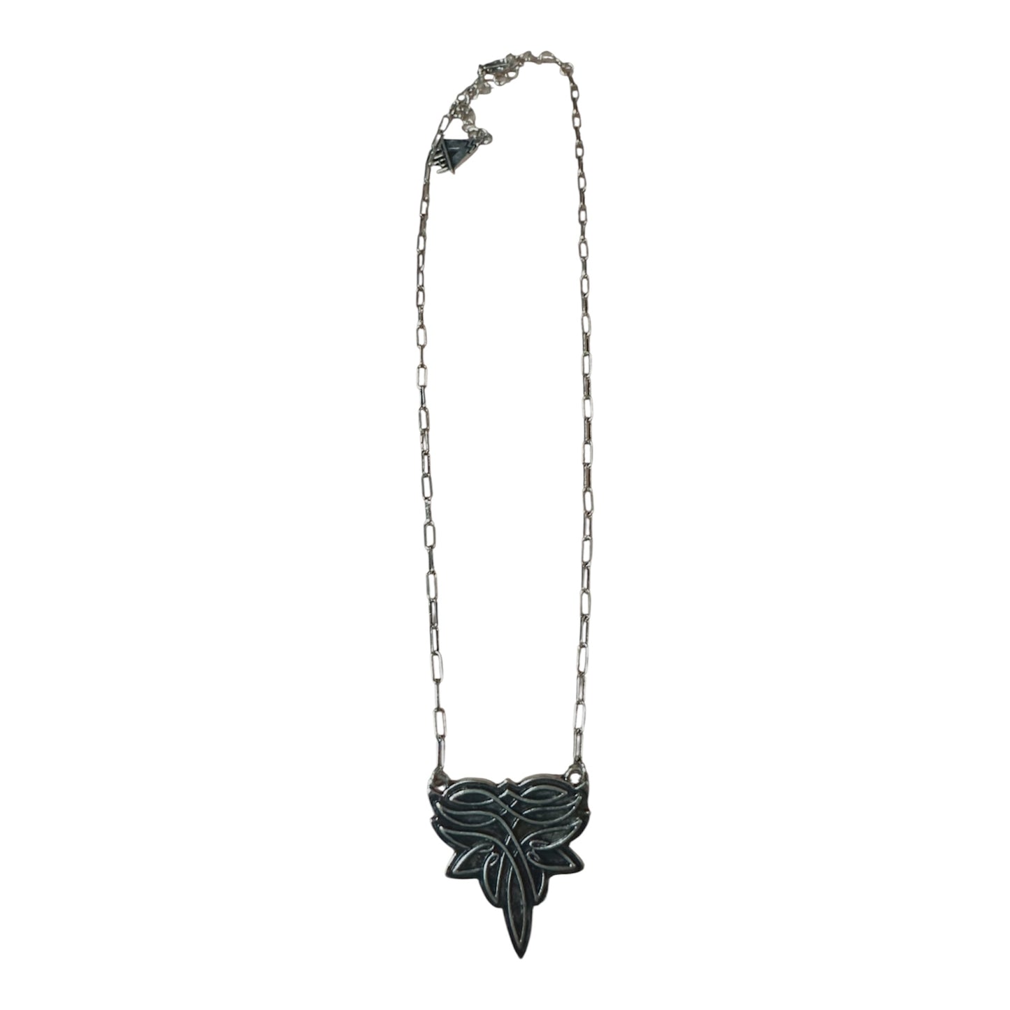 Silver Boot Stitch Silver Chain Necklace