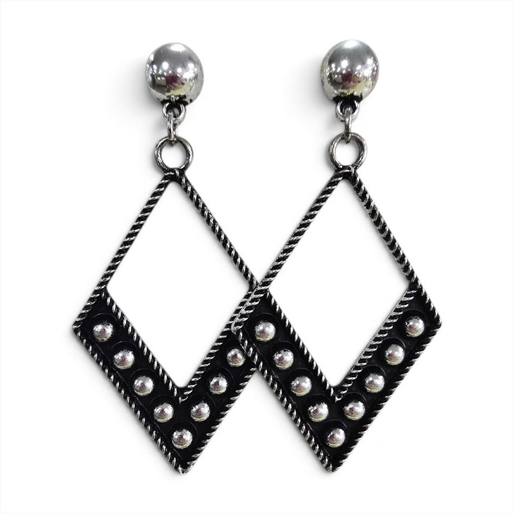 Triangle Bead Dangle Earrings