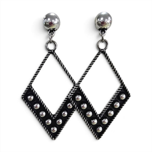 Triangle Bead Dangle Earrings