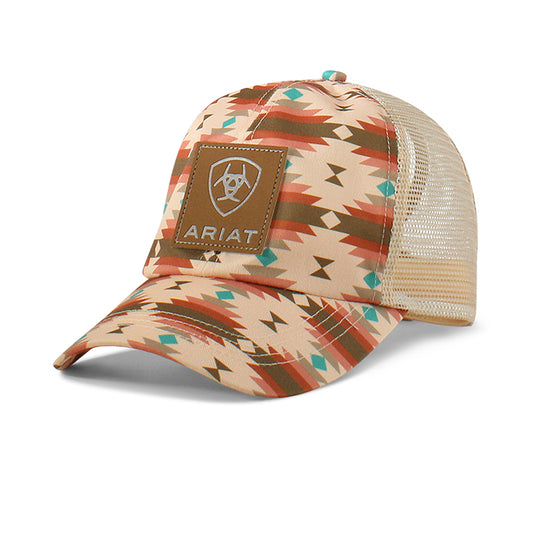 ARIAT LADIES PINK AZTEC PONYFLOW CAP