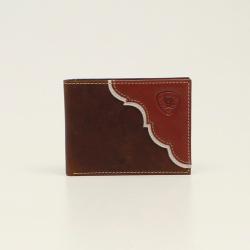 Two Tone Tan Logo Bifold Wallet