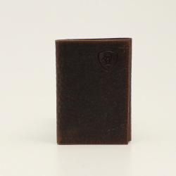 Ariat Brown Logo Trifold Wallet
