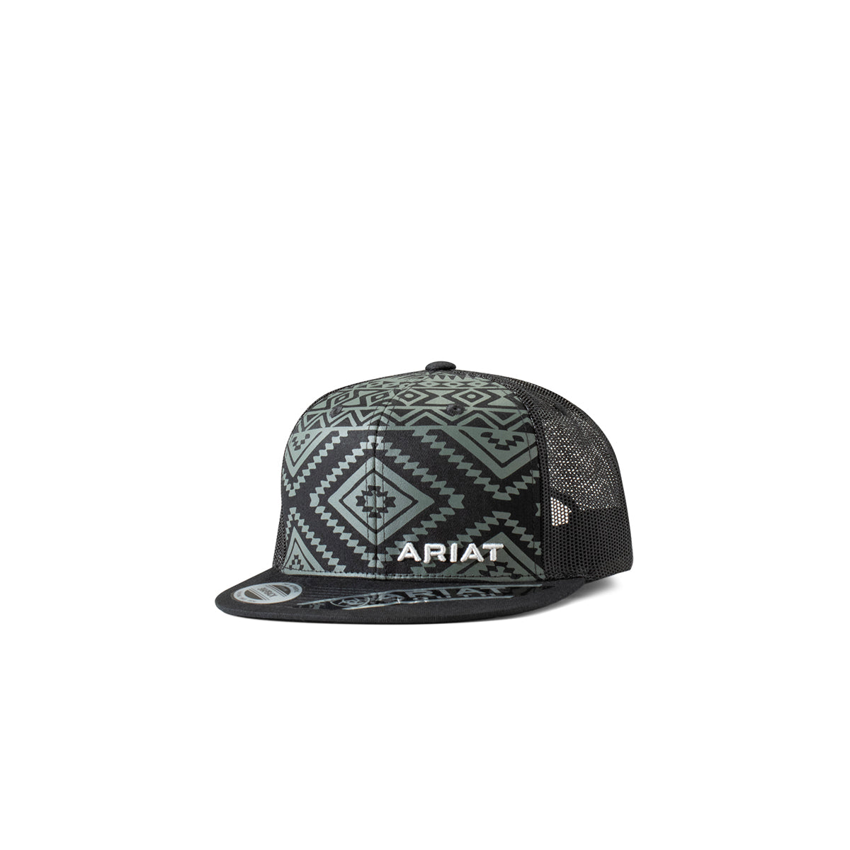 Ariat Youth Black Aztec Flat Bill Cap