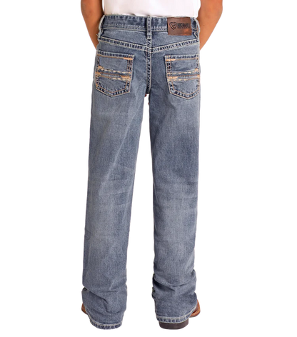 Rock & Roll Boys' Regular Fit Straight Stitch Bootcut Jeans